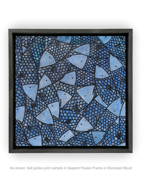 Fish Stick Sardines | Framed Giclee Print on Canvas